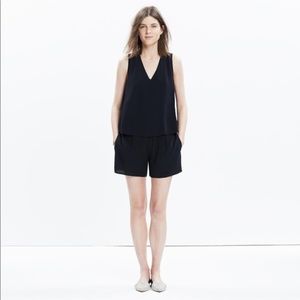 Madewell Overlay Navy Romper